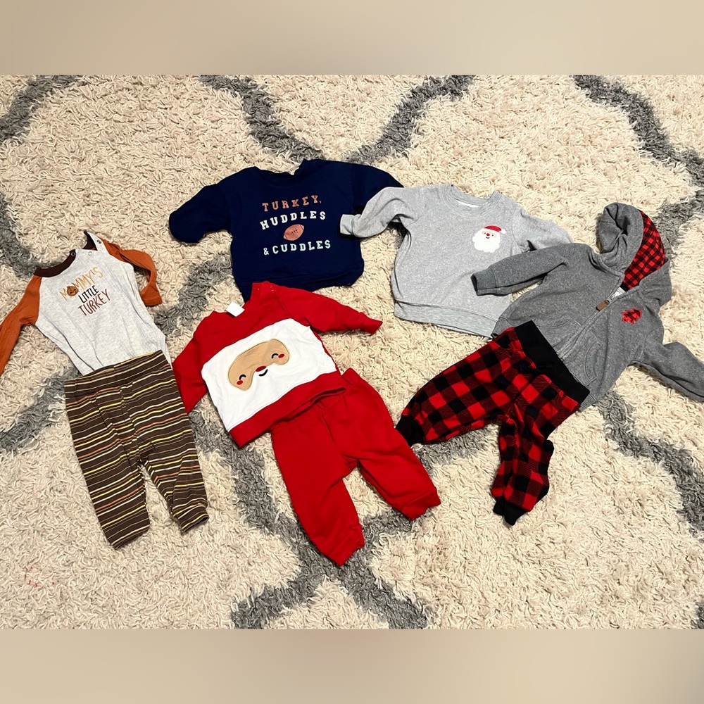 3-6 month baby holiday clothing bundle 8 pieces